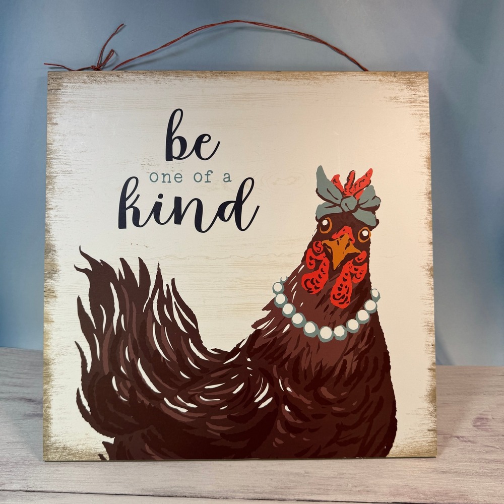 Open Road Brands Chicken Wall Decor 13" Brown Be One of a Kind Farmhouse
